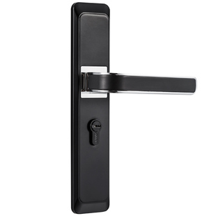 固特门锁室内卧室静音北欧黑色简约浴室通用型门把手实木房门锁具