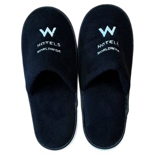 大阪W酒店拖鞋高端五星级酒店拖鞋可洗加厚居家待客拖鞋定制