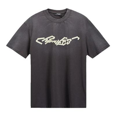 Ed Hardy埃德哈迪秋季新款水洗磨破logo时尚潮牌情侣短袖T恤