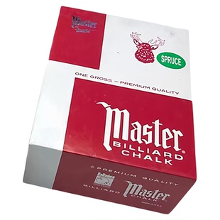 进口鹿牌MASTER巧克粉玛斯特枪粉144颗油性中性台球杆皮头擦粉