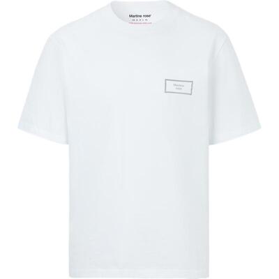 Martine Rose春夏男士白色印花棉质平纹布T恤