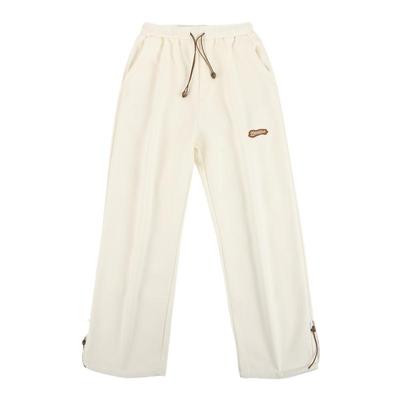 港仔文艺男贴标束脚卫裤宽松型男