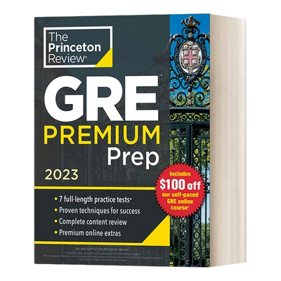 英文原版 Princeton Review GRE Premium Prep  2023 普林斯顿 GRE考试备考指南2023 优质版 英文版 进口英语原版书籍