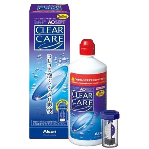 日本原装AO爱尔康ClearCare蓝澈双氧水软性隐形眼镜护理液mlOK