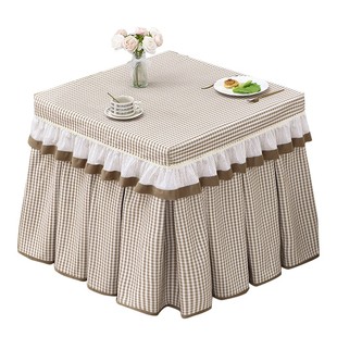 冬季电炉罩烤火桌子套2026新款加厚正方形桌布罩桌罩麻将桌防尘罩