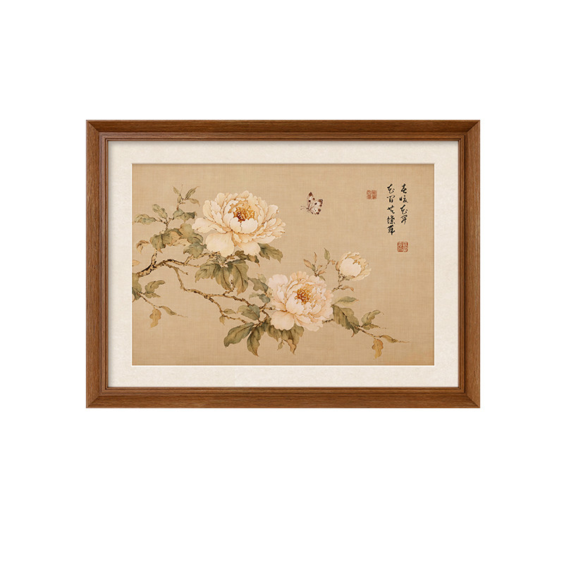 【新中式风】牡丹花客厅装饰画