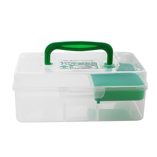 日本进口迷你急救箱便携式小药箱塑料家用小药箱药品收纳盒医药箱