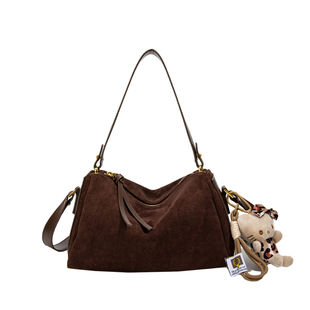 今年流行爆款包包女式2025新款超火秋冬皮绒枕头包小众单肩斜挎包