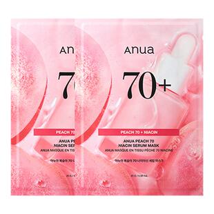 【U先试用】韩国化解丨Anua 安宇安桃子烟酰胺精华面膜2片