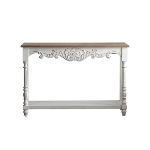 美式复古玄关桌实木靠墙玄关台门厅柜雕花供桌花店置物桌美甲店桌