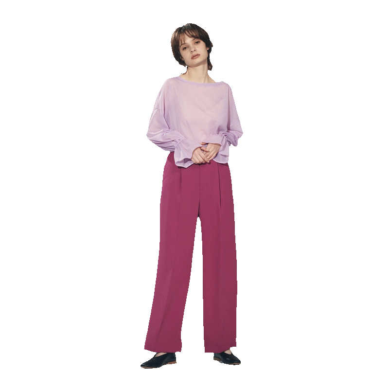 GRACE CONTINENTAL感直筒裤薄款垂坠感西装裤阔腿裤日系轻奢