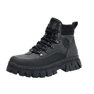 马克华菲马丁靴男东北加绒男鞋冬季工装男靴子男士棉鞋高帮雪地靴