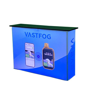 出口便携式折叠灯箱升降前台桌子展位灯箱LED发光背景墙展会展览