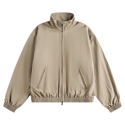 ONUN复古网布内里短宽立领夹克