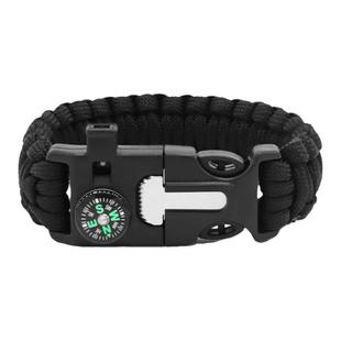 多功能编织救生手绳户外求生装备野外口哨手环伞绳手链战狼特种兵