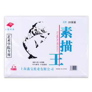 包邮8k120g全木浆素描纸铅画纸绘画纸图画纸水粉纸美术用纸100张