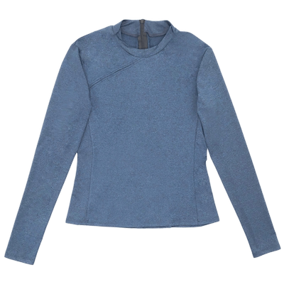 健身汉式小襟长袖收腰