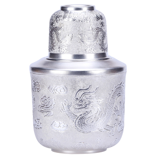 手工纯银酒壶999烫酒壶温酒具套装一两白酒杯碗倒酒器酒杯子酒盅