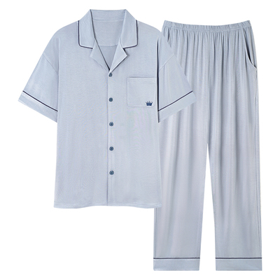 浪莎睡衣男男款夏季莫代尔家居服
