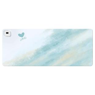 简约加热鼠标垫子女生高级感冬季取暖防冻手发热暖桌垫办公室桌面垫高颜值电脑键盘子电热智能防水左侧开关