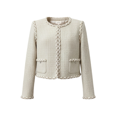 Lorene羊毛西装短款小香风外套