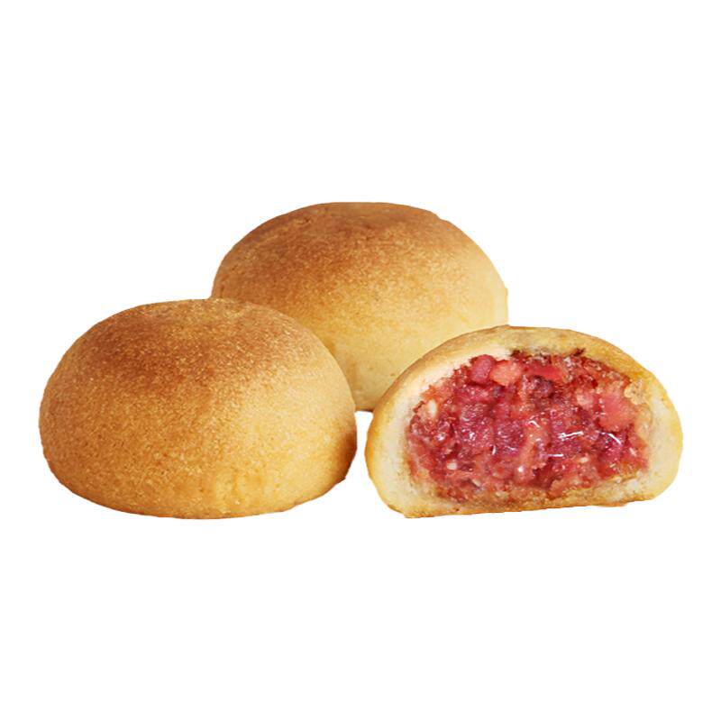 嘉华月饼云腿小饼12枚送礼盒装中秋节鲜花饼旗舰店零食火腿饼原味