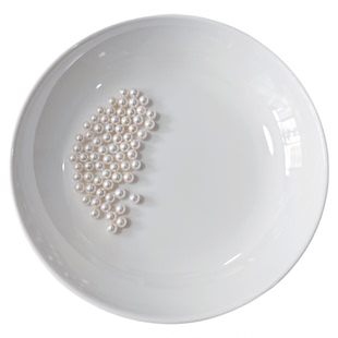 10颗天然圆形2-3-4-5mmakoya极强光小米珠单颗半孔带无孔珍珠散珠