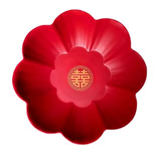 结婚专用果盘婚庆客厅红色喜事托盘糖果水果盘备婚用品大全瓜子盘