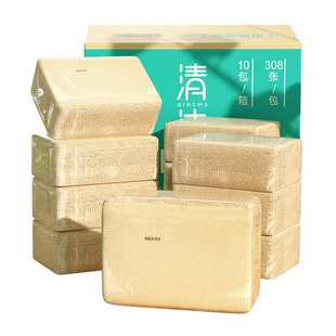 清沐本色卫生纸家用整箱批厕纸实惠装厕所纸手纸压花平板纸刀切纸