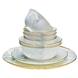 轻奢陶瓷碗家用2026新款景德镇餐具高颜值碗盘套装碗碟筷饭碗餐盘