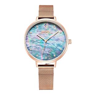 宾爵女士手表美人鱼轻奢小众腕表高级感网带女表潮流大表盘石英表