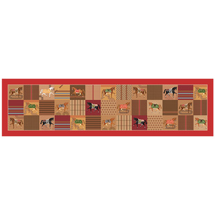 范居态度驰岁骏马承福餐边柜桌垫防水美式复古马年电视柜保护垫