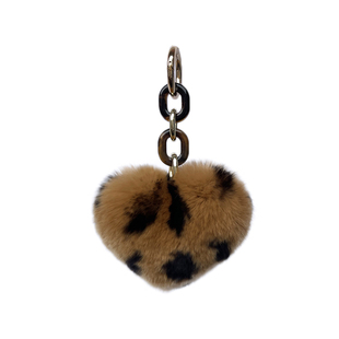 獭兔毛爱心毛球汽车钥匙扣心型包包挂件个性可爱高档毛绒挂饰网红