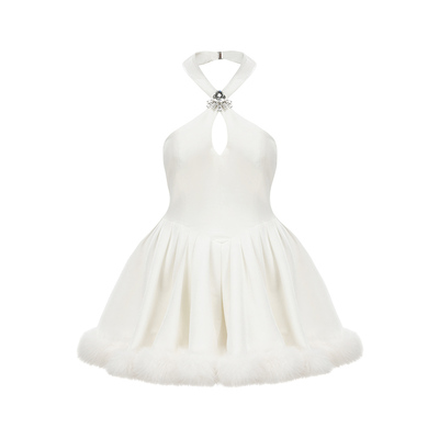 NanaJacqueline连衣裙丝绒挂脖