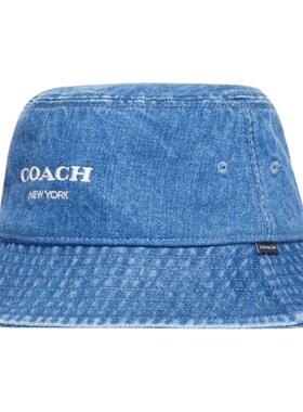 COACH/蔻驰奥莱男女同款丹宁布牛仔渔夫帽休闲高级情侣款