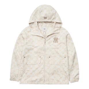 MLB情侣外套25秋冬新款NY钻石老花男女休闲运动夹克外套3AWJM0554