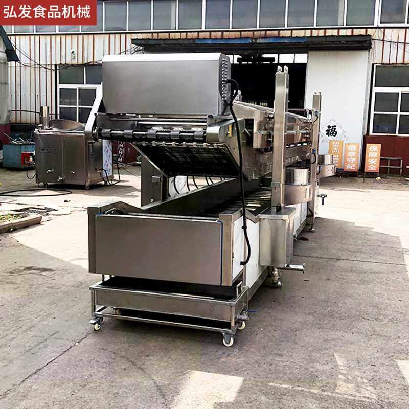 定制预制菜油炸流水线 蔬菜类油炸机 萝卜素丸子蘑菇菜花油炸设备