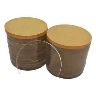 透明亚克力圆形DIY圆片暴力流体熊底座蛋糕甜点托盘摆件底座圆环