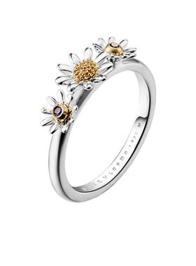 【自营】daisy beauty纯银S925小雏菊指环女时尚小众戒指女银戒指