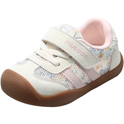 牧童女宝宝鞋小碎花网面学步鞋