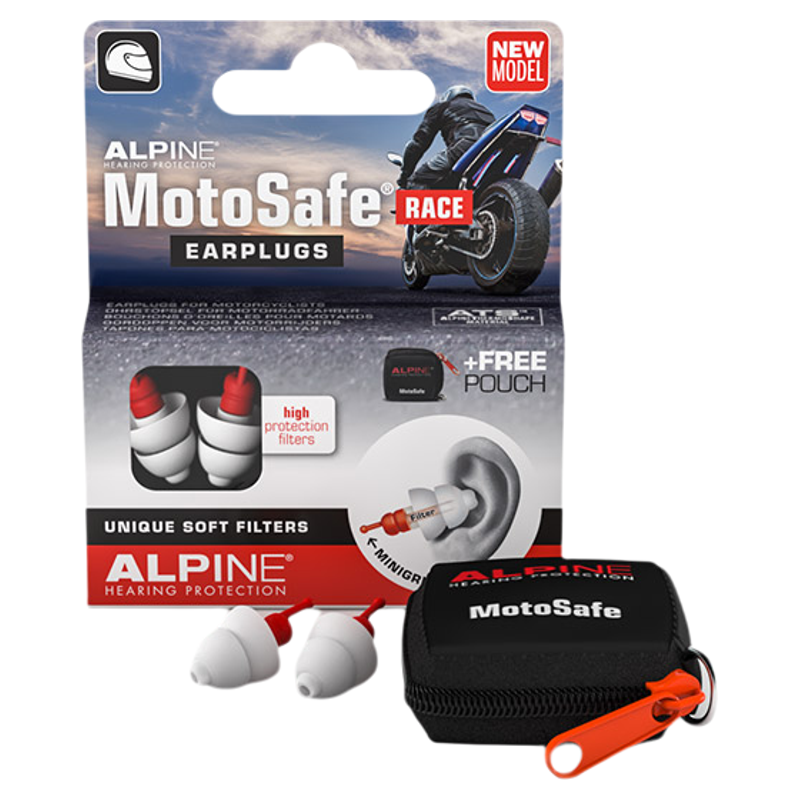 Alpine荷兰进口摩托车防风降噪耳塞头盔静音竞赛开车骑行motosafe