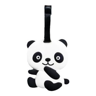 熊猫行李牌旅行托运拉杆箱包防丢失显眼创意硅胶标识牌登机牌吊牌
