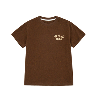 Its smile童装男童短袖t恤儿童半袖帅气复古夏装男孩透气印花上衣