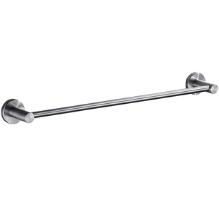 毛巾杆单杆免打孔304不锈钢卫生间毛巾架加长厕所浴室浴巾置物架