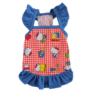 宠物吊带背心diy材料包 狗狗吊带背心裙纸样 泰迪比熊夏牛仔吊带