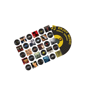 网红打卡民谣滚酒吧墙面装饰品造场景布置黑胶唱片贴小馆烧烤氛围