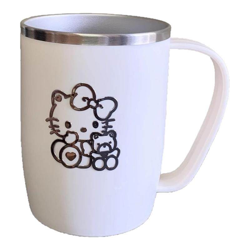 304不锈钢洗漱口杯防霉刷牙水杯子带手柄一家三口简约可爱情侣杯