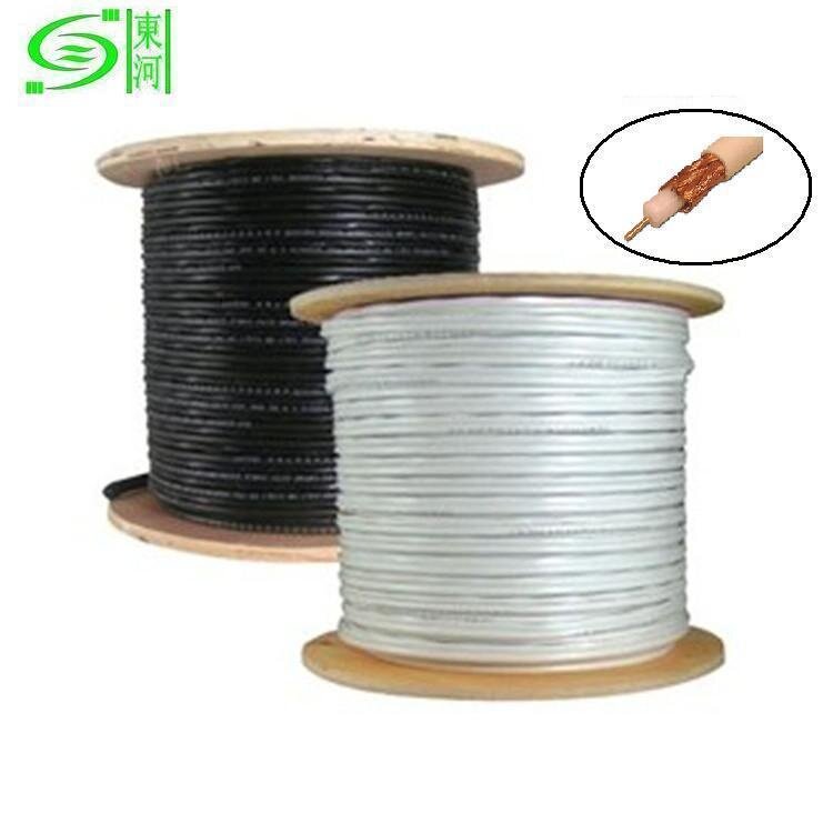 视频传输同轴线RG6屏蔽线铜包钢白同轴电缆圆深圳线5C-2VSYV75-5