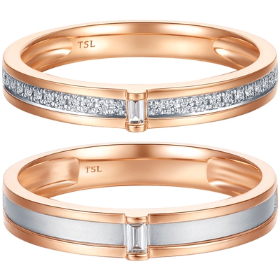 谢瑞麟天作之合方钻对戒