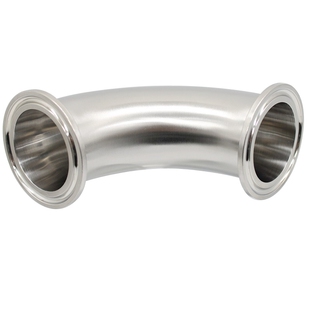 304 316L卫生级快装弯头冲压90度内外抛光不锈钢管件卡箍式TC卡盘